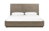 Samson Eastern King Contemporary Grey and Silver Bed