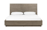 Samson Eastern King Contemporary Grey and Silver Bed