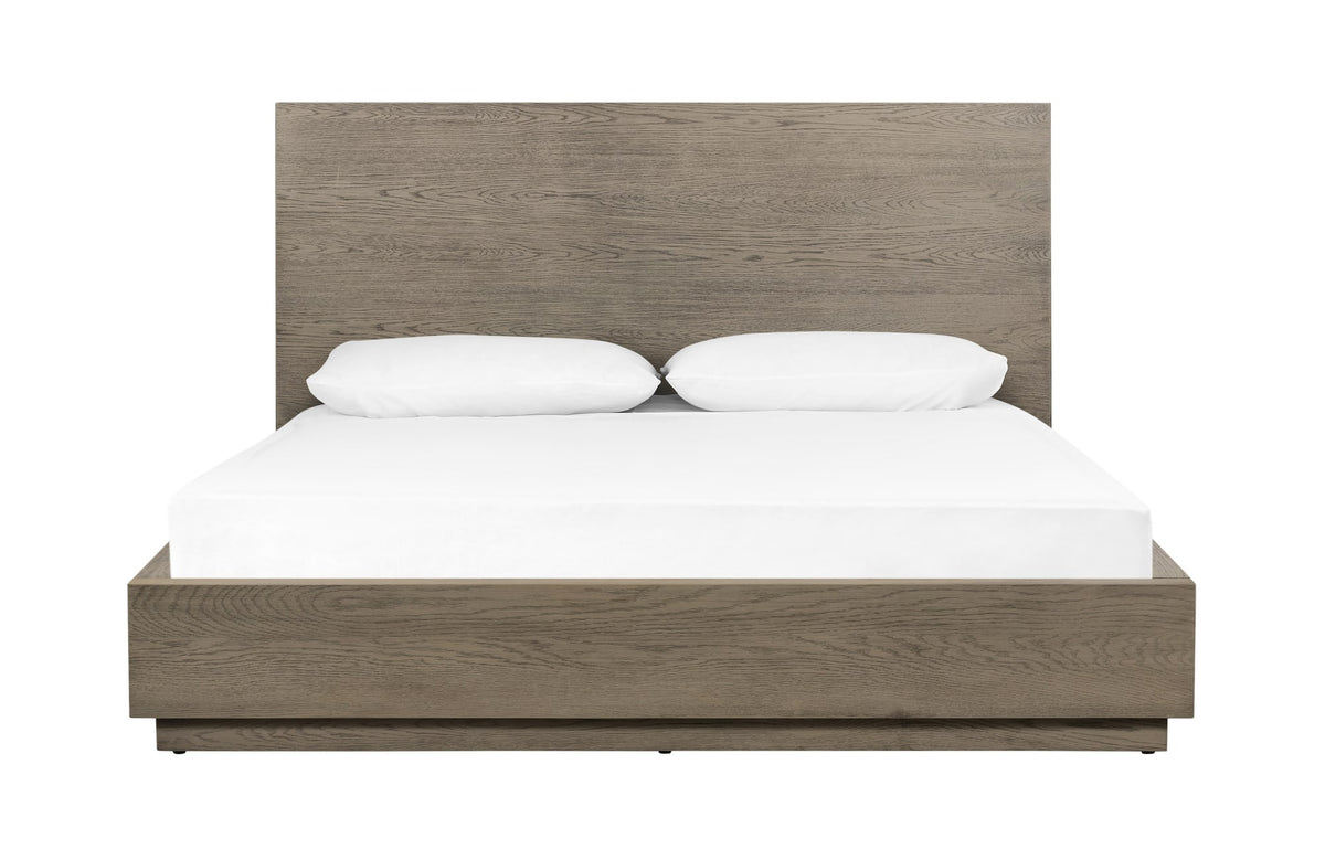 Samson Eastern King Contemporary Grey and Silver Bed