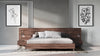 Brooklyn Italian Modern Walnut 4-Piece Bedroom Set