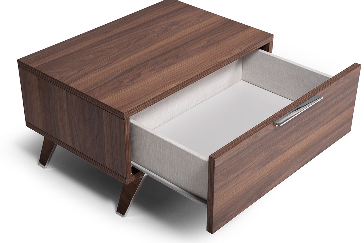 Brooklyn Italian Modern Walnut 4-Piece Bedroom Set