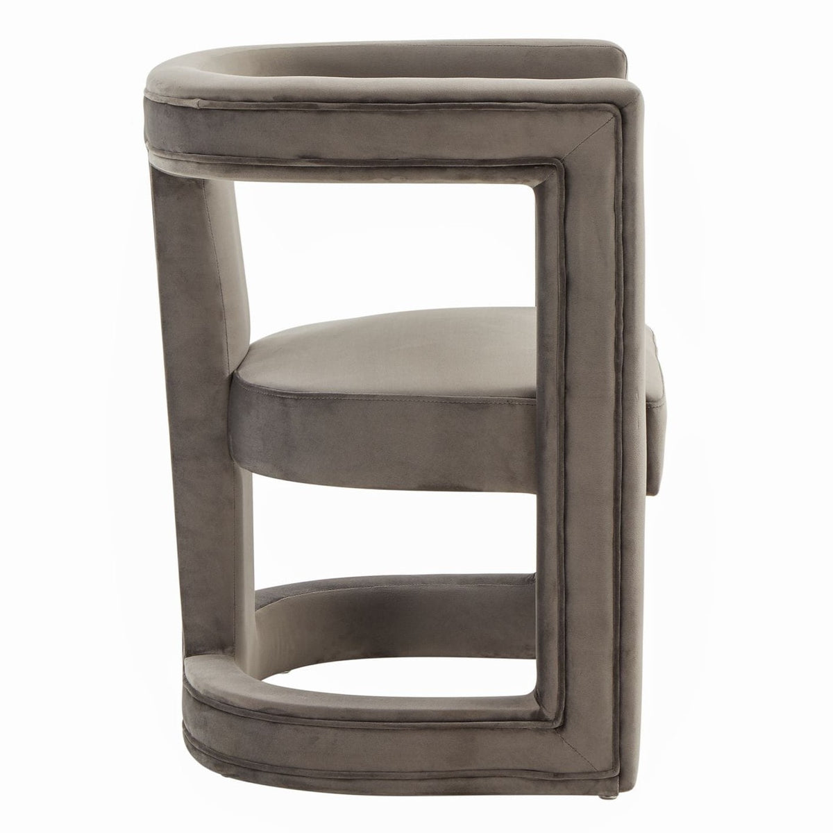 Kendra Modern Grey Fabric Accent Chair
