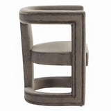 Kendra Modern Grey Fabric Accent Chair