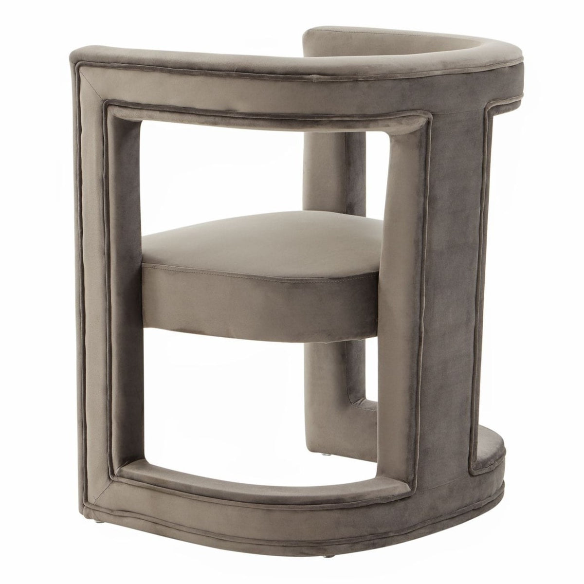 Kendra Modern Grey Fabric Accent Chair