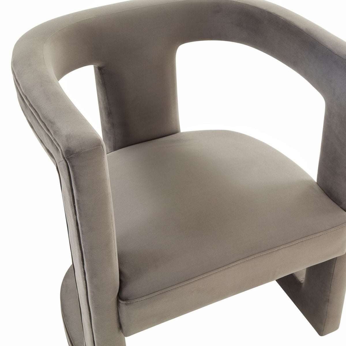 Kendra Modern Grey Fabric Accent Chair