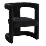 Kendra Modern Black Fabric Accent Chair