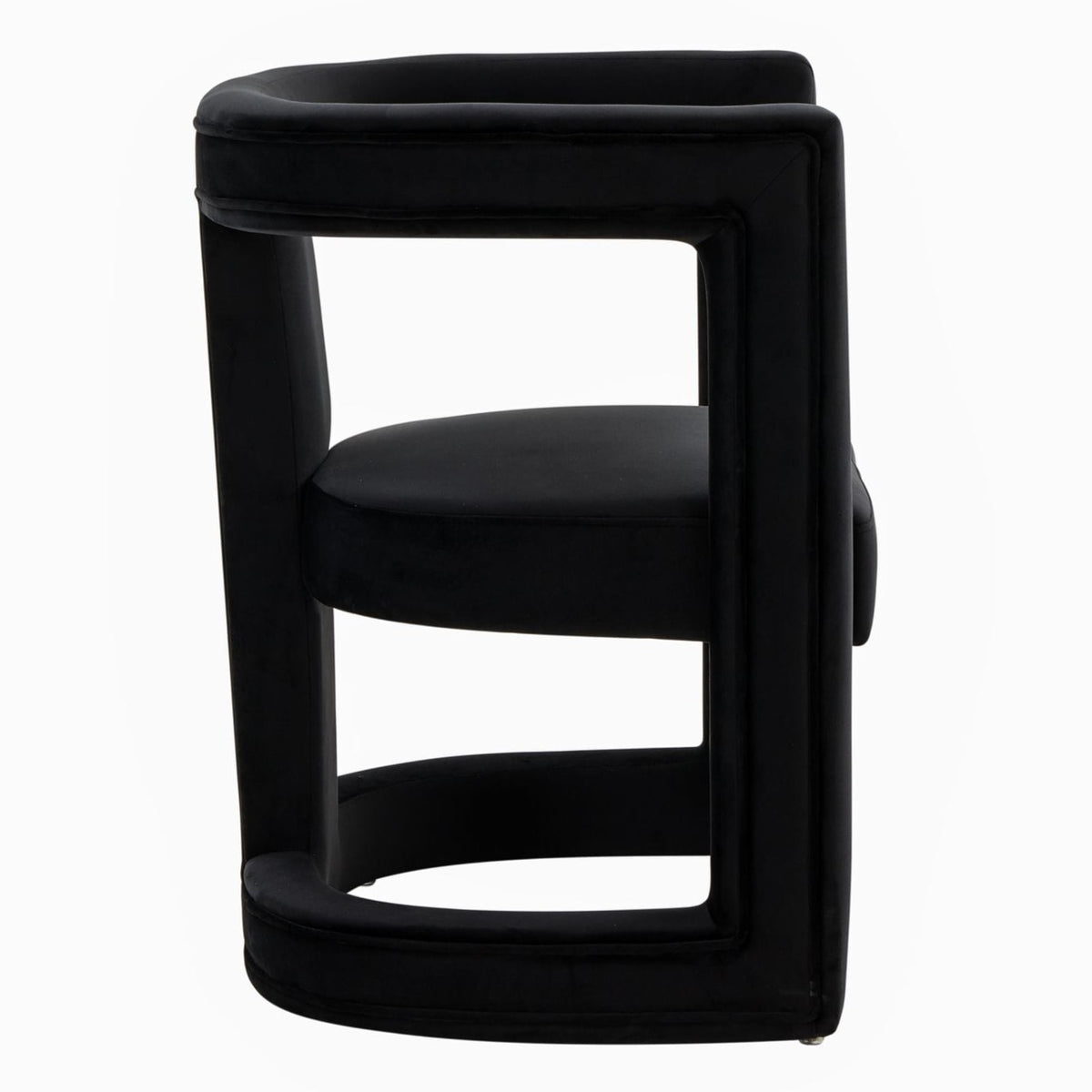 Kendra Modern Black Fabric Accent Chair