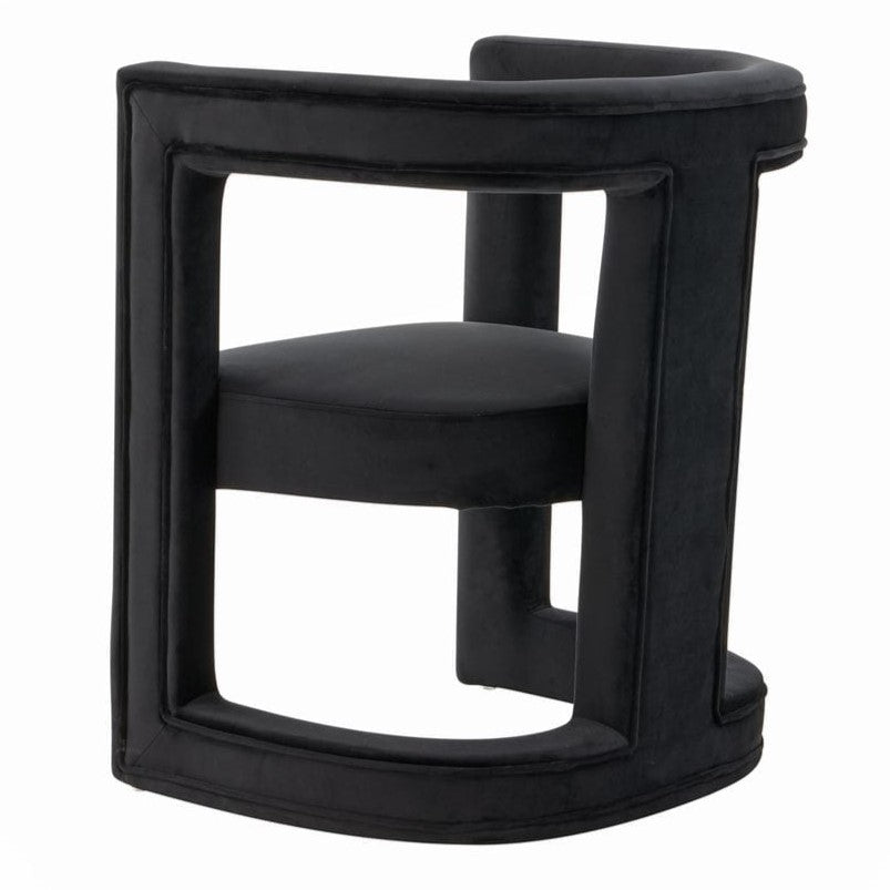 Kendra Modern Black Fabric Accent Chair
