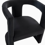 Kendra Modern Black Fabric Accent Chair