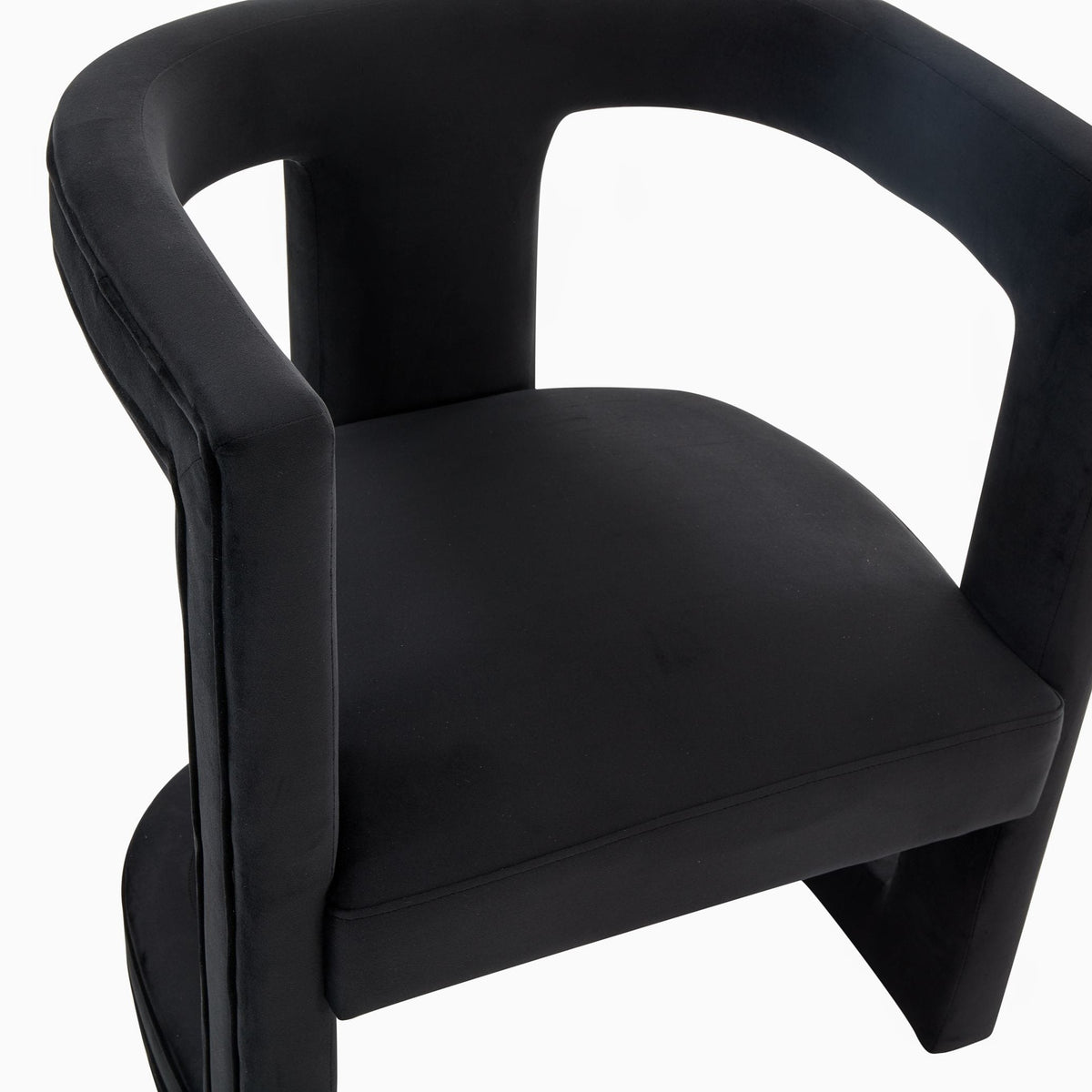 Kendra Modern Black Fabric Accent Chair