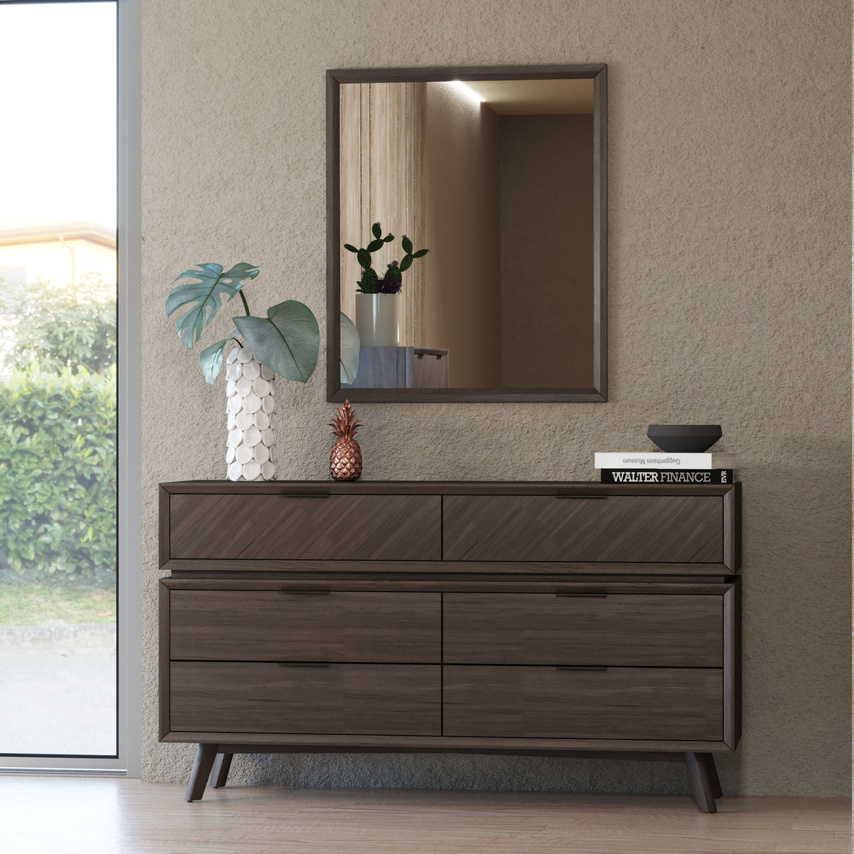 Roger Mid-century Acacia Dresser