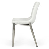 Frasier Modern White Eco-Leather Dining Chair (Set of 2)