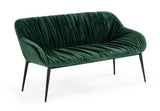 Katrina Modern Green Fabric Bench