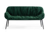 Katrina Modern Green Fabric Bench