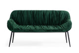 Katrina Modern Green Fabric Bench