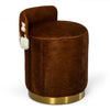 Belvista Modern Brown Cowhide Ottoman