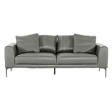 Jacoba Modern Dark Grey Leather Sofa