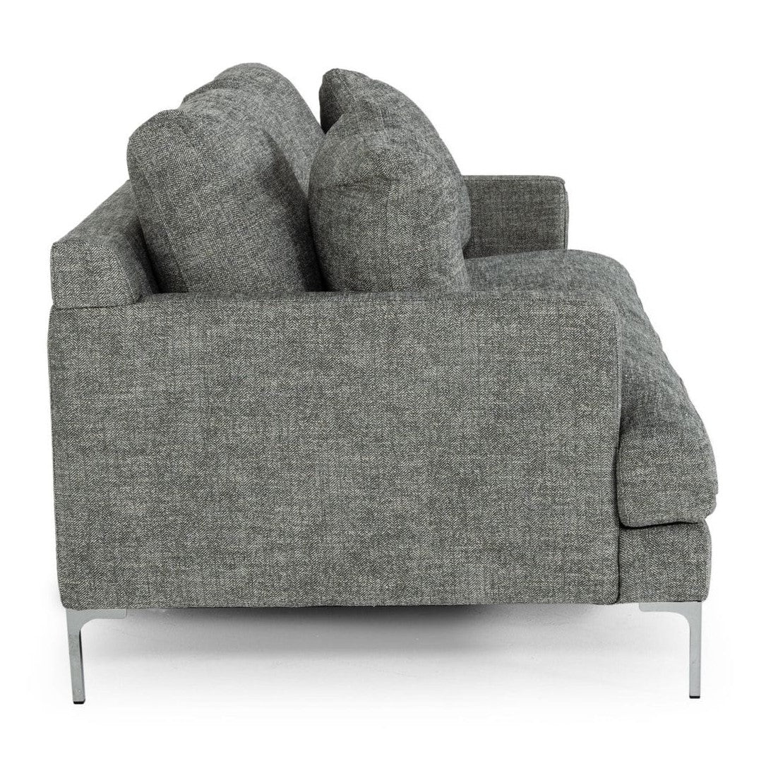 Janina Modern Dark Grey Fabric Sofa