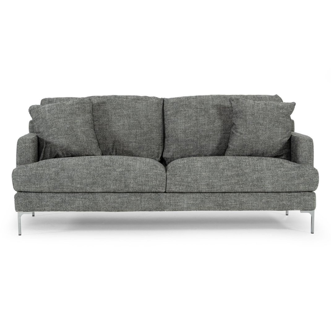 Janina Modern Dark Grey Fabric Sofa