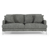 Janina Modern Dark Grey Fabric Sofa