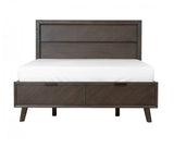 Roger Mid-century Acacia Bed