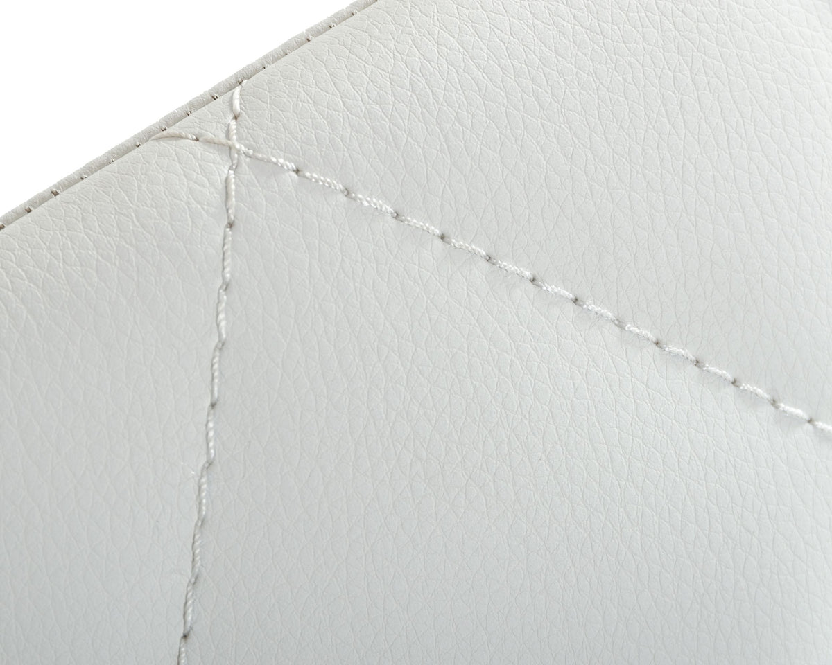Ganon Modern White & Gold Dining Chair