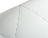 Ganon Modern White & Brushed Stainless Steel Dining Chair