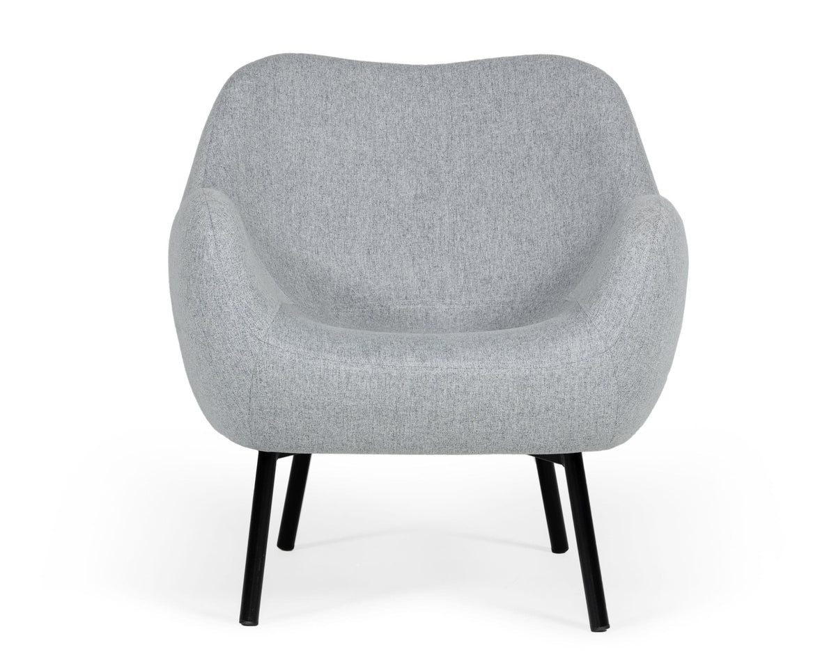 Peyton Modern Grey Fabric Accent Chair