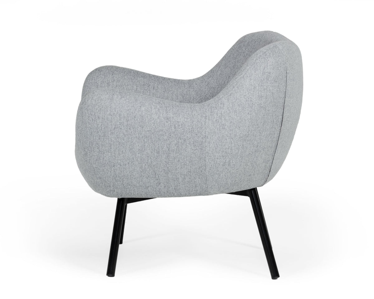 Peyton Modern Grey Fabric Accent Chair