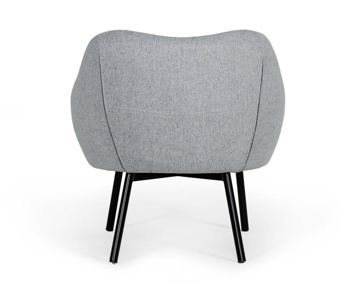 Peyton Modern Grey Fabric Accent Chair