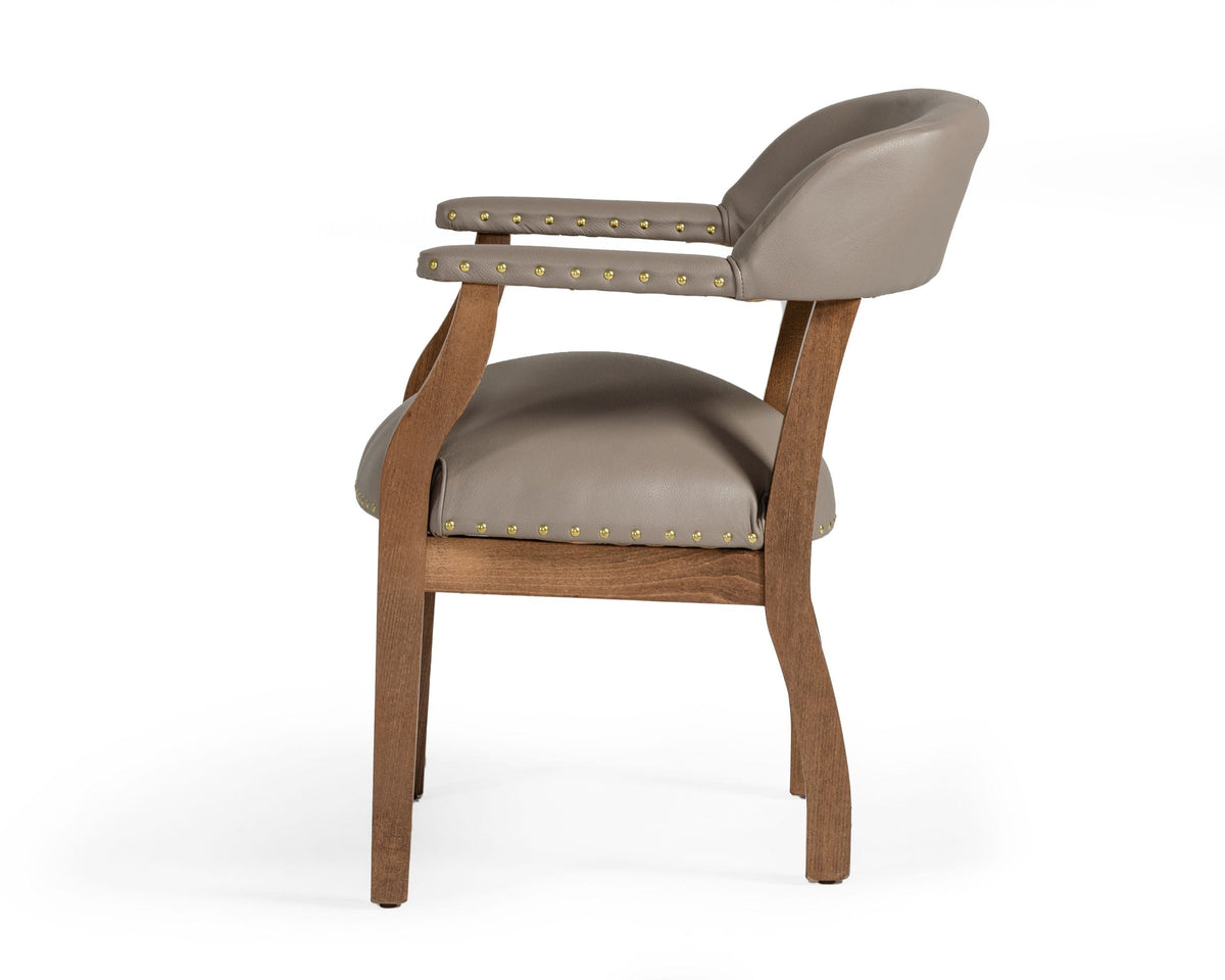 Canosa Modern Taupe Faux Leather Dining Chair
