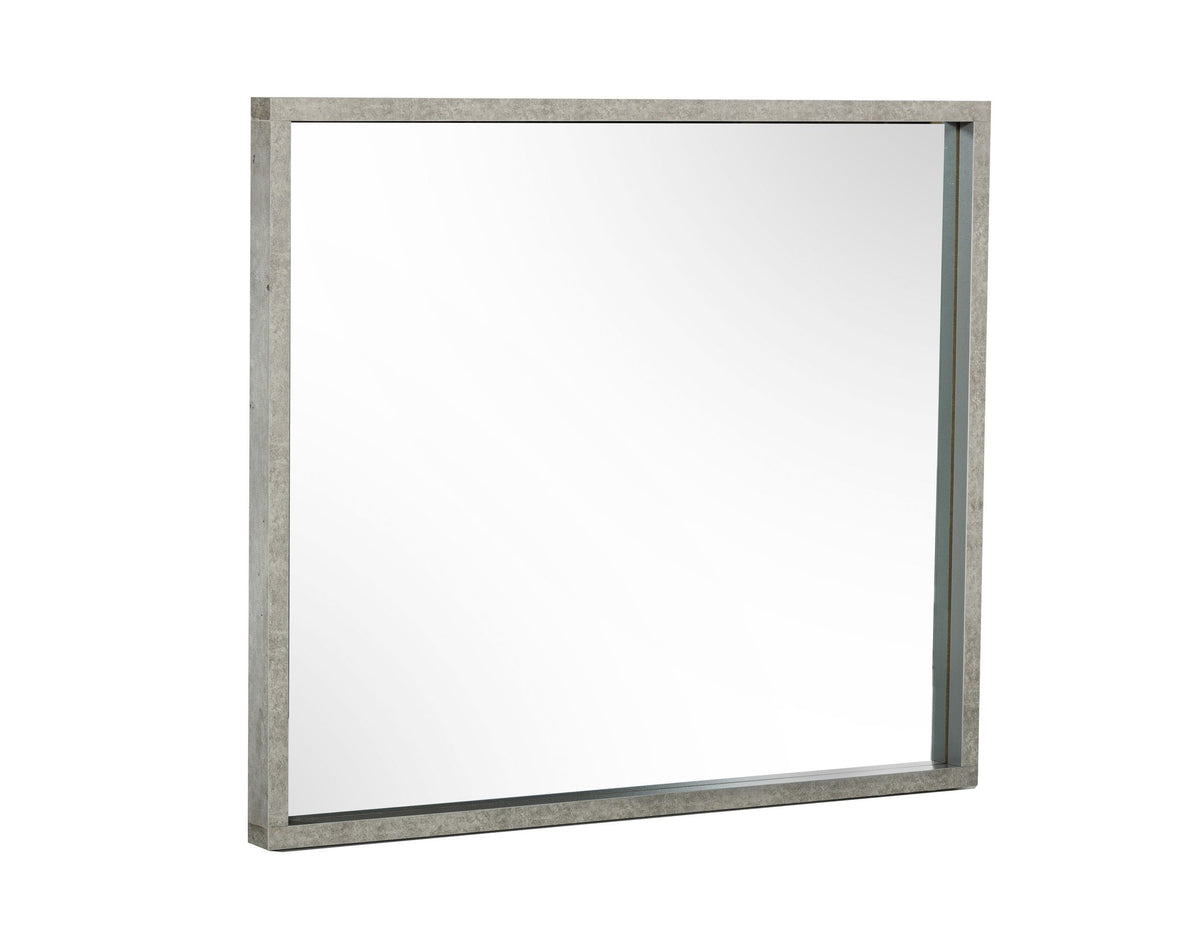 Boston Modern Faux Concrete Mirror