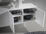 Mario Modern White Veneer Buffet