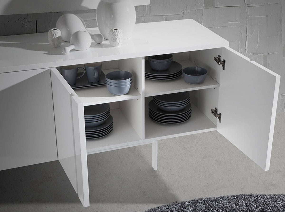 Mario Modern White Veneer Buffet