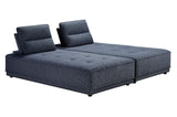 Glendale Modern Blue Fabric Modular Sectional Sofa