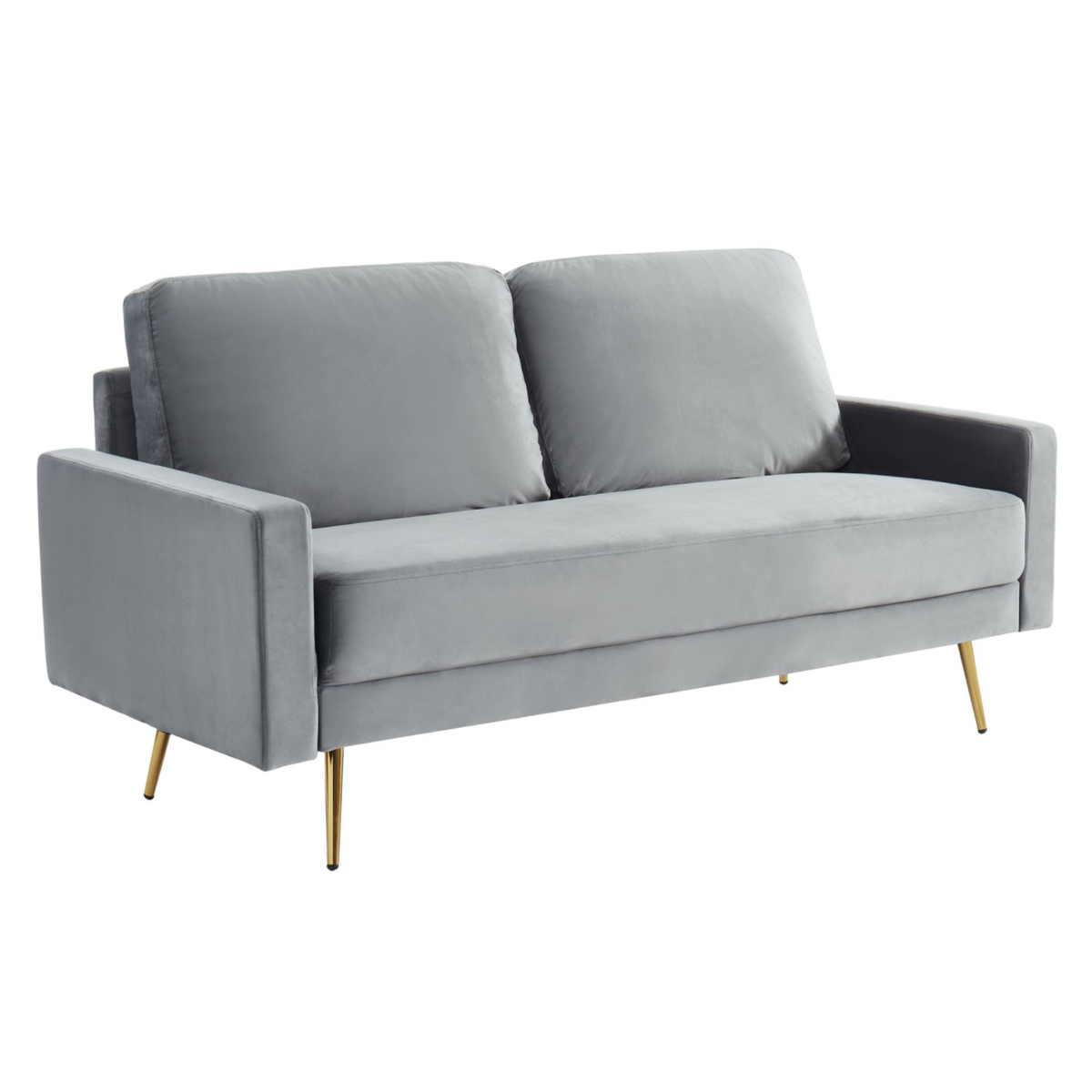 Huffine Modern Grey Fabric Sofa