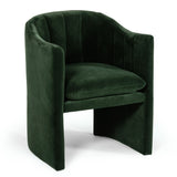 Danube Modern Jade Green Fabric Dining Chair