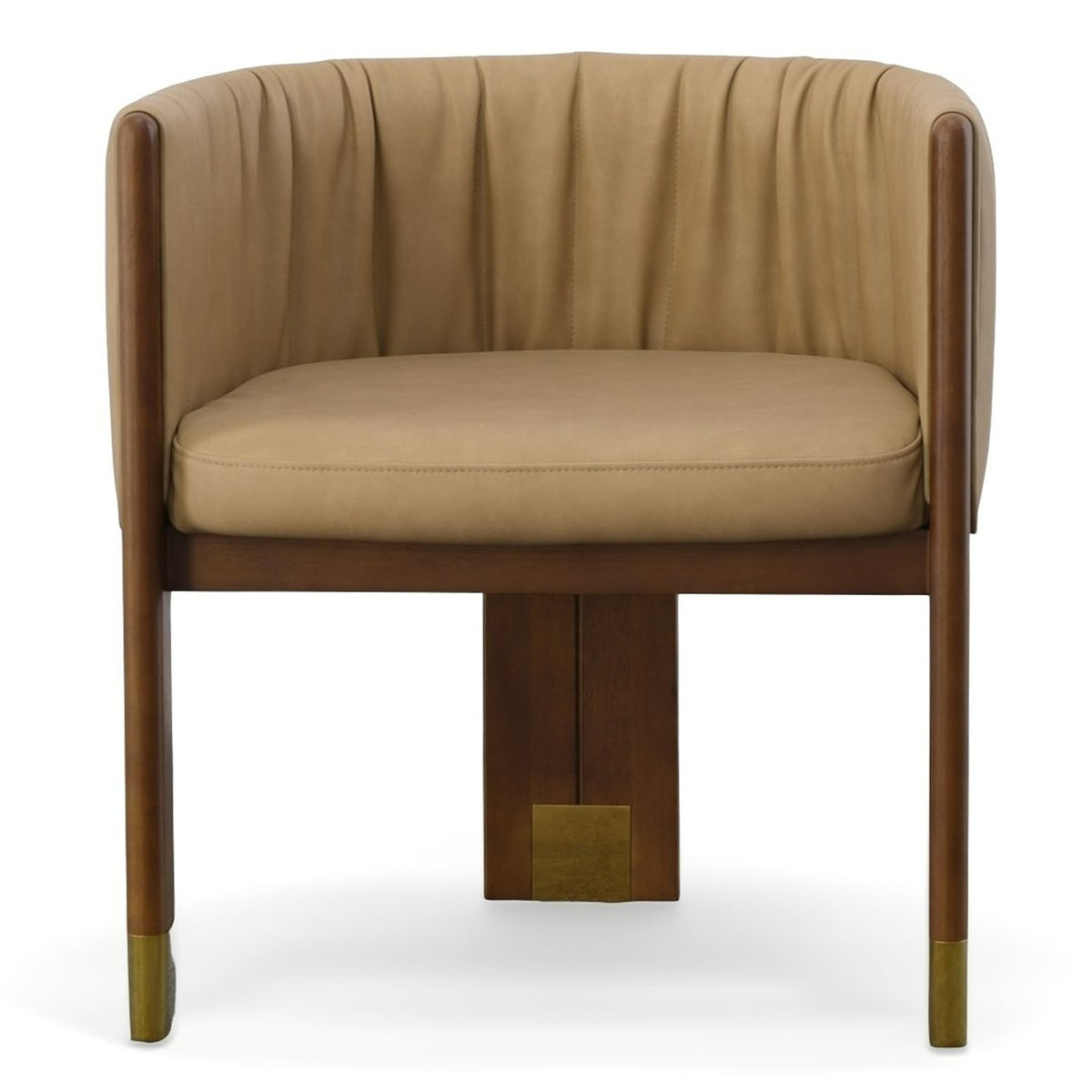 Elati Tan Vegan Leather Dining Chair