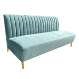 Mosko Modern Light Green & Gold Fabric Sofa