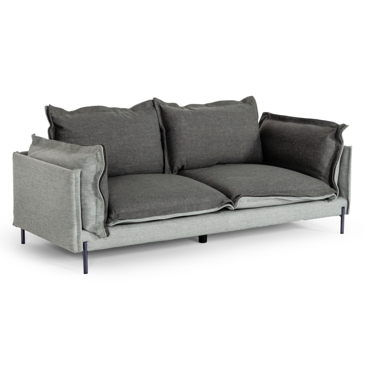 Mars Modern Grey & Dark Grey Fabric Sofa