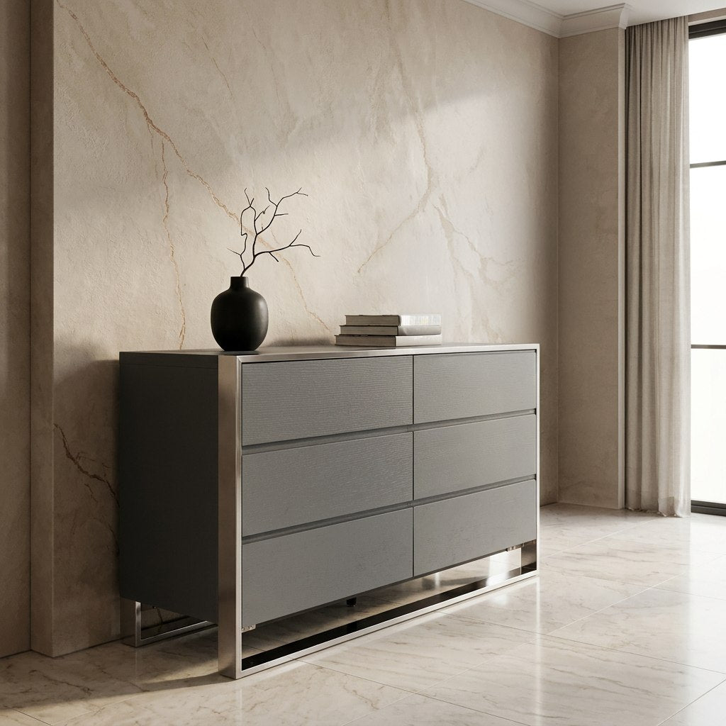 Jolene Modern Grey Dresser