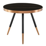 Cayson Modern Black Ceramic Small Coffee Table