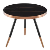 Cayson Modern Black Ceramic Small Coffee Table