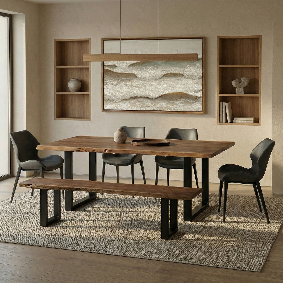 Taylor X-Large 102" Modern Live Edge Wood Dining Table