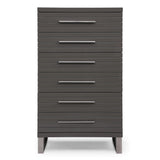 Splendor Grey High Gloss Slatted Chest