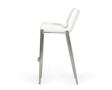 Dave Modern White Leatherette Bar Stool (Set of 2)