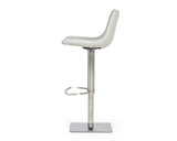 Manning Modern Light Grey Adjustable Bar Stool