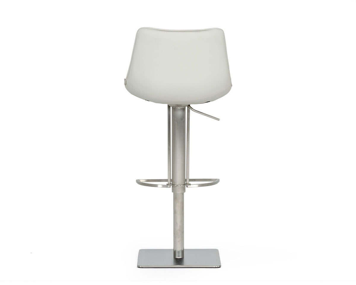 Manning Modern Light Grey Adjustable Bar Stool