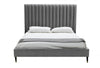 Hemlock Modern Grey Velvet Bed