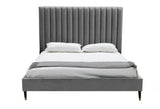 Hemlock Modern Grey Velvet Bed